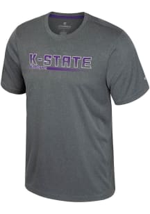 Colosseum K-State Wildcats Charcoal Physics Short Sleeve T Shirt