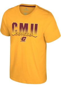 Colosseum Central Michigan Chippewas Gold Manhattan Project Short Sleeve T Shirt