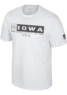 Colosseum Iowa Hawkeyes White OHT Clearance Short Sleeve T Shirt