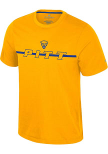 Colosseum Pitt Panthers Gold Teller Short Sleeve T Shirt