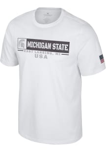 Colosseum Michigan State Spartans White OHT Clearance Short Sleeve T Shirt