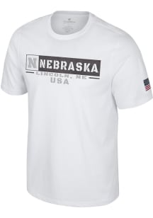 Colosseum Nebraska Cornhuskers White OHT Clearance Short Sleeve T Shirt