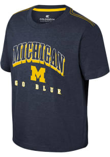 Colosseum Michigan Wolverines Youth Blue Hawkins Short Sleeve T-Shirt