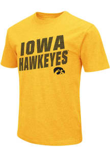 Colosseum Iowa Hawkeyes Gold Flat Name Mascot Playbook Short Sleeve T Shirt