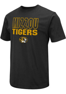 Colosseum Missouri Tigers Black Flat Name Mascot Field Short Sleeve T Shirt