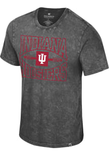 Colosseum Indiana Hoosiers Black Number One Distress Snow Washed Short Sleeve Fashion T Shirt