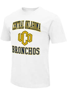 Colosseum Central Oklahoma Bronchos White NUMBER ONE Playbook Short Sleeve T Shirt
