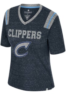 Colosseum Columbus Clippers Womens Blue Toodles Poodles Short Sleeve T-Shirt