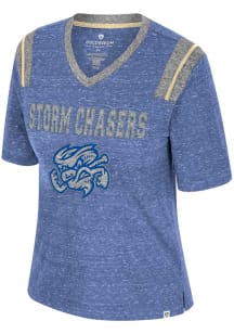 Colosseum Omaha Storm Chasers Womens Blue Toodles Poodles Short Sleeve T-Shirt