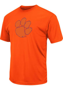 Colosseum Clemson Tigers Orange Primary Logo Trail Short Sleeve T Shirt