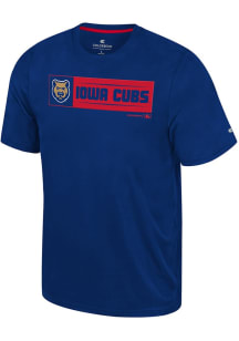 Colosseum Iowa Cubs Blue Quantam Short Sleeve T Shirt