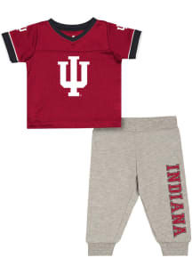 Colosseum Indiana Hoosiers Infant Cardinal Nothing But The Hits Set Top and Bottom