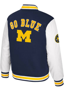 Colosseum Michigan Wolverines Mens Blue Grand Tour Letterman Medium Weight Jacket