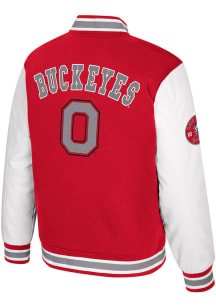 Colosseum Ohio State Buckeyes Mens Red Grand Tour Letterman Medium Weight Jacket