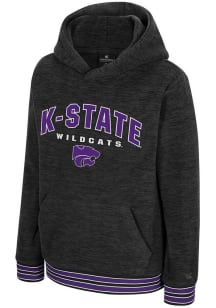 Colosseum K-State Wildcats Youth Purple Luther Long Sleeve Hoodie