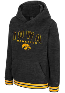 Colosseum Iowa Hawkeyes Youth Black Luther Long Sleeve Hoodie