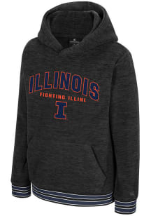 Colosseum Illinois Fighting Illini Youth Navy Blue Luther Long Sleeve Hoodie