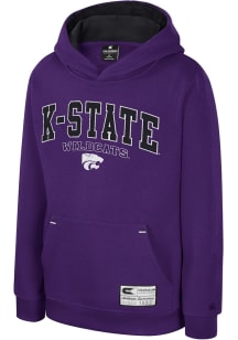 Colosseum K-State Wildcats Youth Purple Land Of Long Sleeve Hoodie
