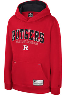 Colosseum Rutgers Scarlet Knights Youth Red Land Of Long Sleeve Hoodie