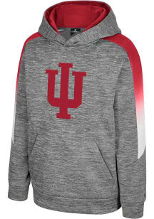 Colosseum Indiana Hoosiers Youth Grey The Gang Long Sleeve Hoodie