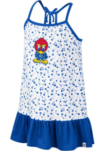 Colosseum Kansas Jayhawks Toddler Girls Blue Robin Short Sleeve Dress