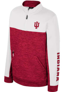 Colosseum Indiana Hoosiers Youth Cardinal Jake Long Sleeve Quarter Zip Shirt