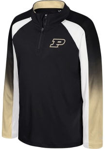 Colosseum Purdue Boilermakers Youth Black Ice King Long Sleeve Quarter Zip Shirt