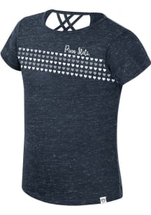Colosseum Penn State Nittany Lions Toddler Girls Navy Blue Star Court Short Sleeve Fashion T-Shirt