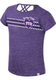 Colosseum TCU Horned Frogs Toddler Girls Purple Star Court Short Sleeve Fashion T-Shirt