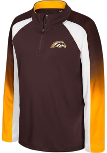 Colosseum Western Michigan Broncos Youth Black Ice King Long Sleeve Quarter Zip Shirt