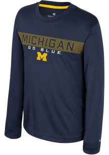 Colosseum Michigan Wolverines Youth Blue Lemongrab Long Sleeve T-Shirt