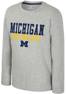 Colosseum Michigan Wolverines Youth Blue Adventure Long Sleeve T-Shirt