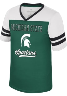 Colosseum Michigan State Spartans Girls Green Princess Bubblegum Short Sleeve Fashion T-Shirt