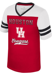 Colosseum Houston Cougars Girls Red Princess Bubblegum Short Sleeve Fashion T-Shirt