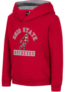 Colosseum Ohio State Buckeyes Toddler Red Land Of Long Sleeve Hooded Sweatshirt