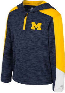 Colosseum Michigan Wolverines Toddler Blue Up-Ton Long Sleeve Qtr Zip