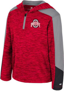 Colosseum Ohio State Buckeyes Toddler Red Up-Ton Long Sleeve Qtr Zip