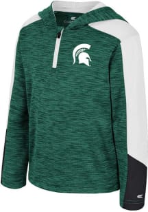 Colosseum Michigan State Spartans Toddler Green Up-Ton Long Sleeve Qtr Zip