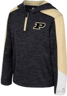 Colosseum Purdue Boilermakers Toddler Black Up-Ton Long Sleeve Qtr Zip