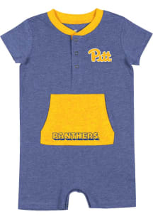 Colosseum Pitt Panthers Baby Blue Wheeler Romper Short Sleeve One Piece