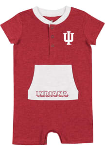 Colosseum Indiana Hoosiers Baby Cardinal Wheeler Romper Short Sleeve One Piece