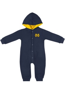 Colosseum Michigan Wolverines Baby Blue Lumpy Space Long Sleeve One Piece