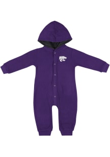 Colosseum K-State Wildcats Baby Purple Lumpy Space Long Sleeve One Piece