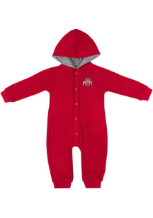 Colosseum Ohio State Buckeyes Baby Red Lumpy Space Long Sleeve One Piece