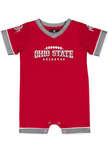 Colosseum Ohio State Buckeyes Baby Red Candy Kingdom Short Sleeve One Piece