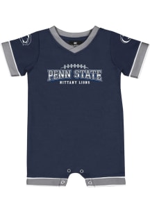 Colosseum Penn State Nittany Lions Baby Navy Blue Candy Kingdom Short Sleeve One Piece