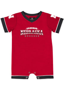 Colosseum Nebraska Cornhuskers Baby Red Candy Kingdom Short Sleeve One Piece