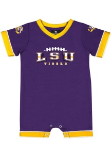 Colosseum LSU Tigers Baby Purple Candy Kingdom Short Sleeve One Piece