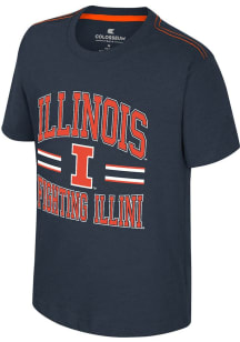 Colosseum Illinois Fighting Illini Youth Navy Blue The Jiggler Short Sleeve T-Shirt