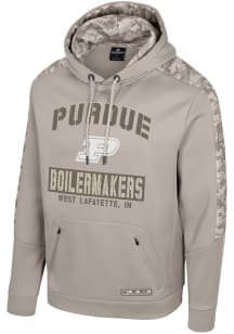 Colosseum Purdue Boilermakers Mens Tan OHT Battalion Hood